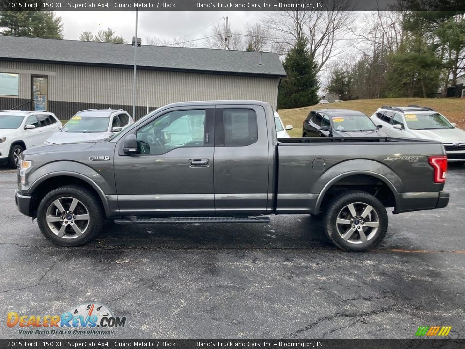 2015 Ford F150 XLT SuperCab 4x4 Guard Metallic / Black Photo #1