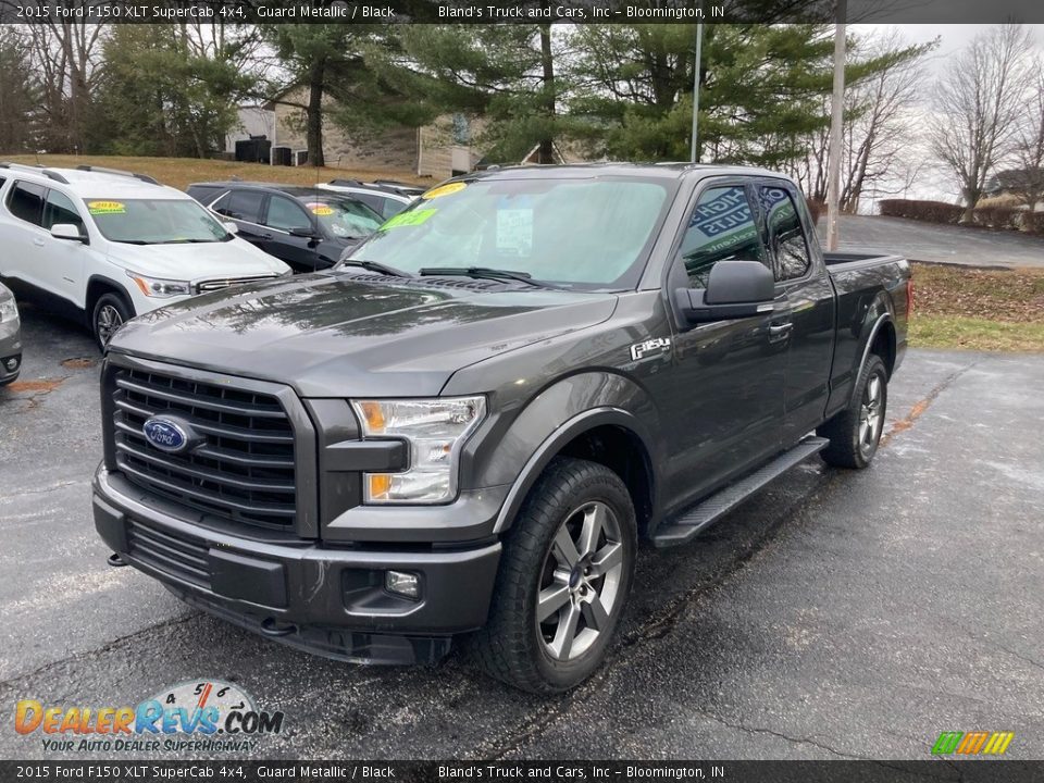 2015 Ford F150 XLT SuperCab 4x4 Guard Metallic / Black Photo #2