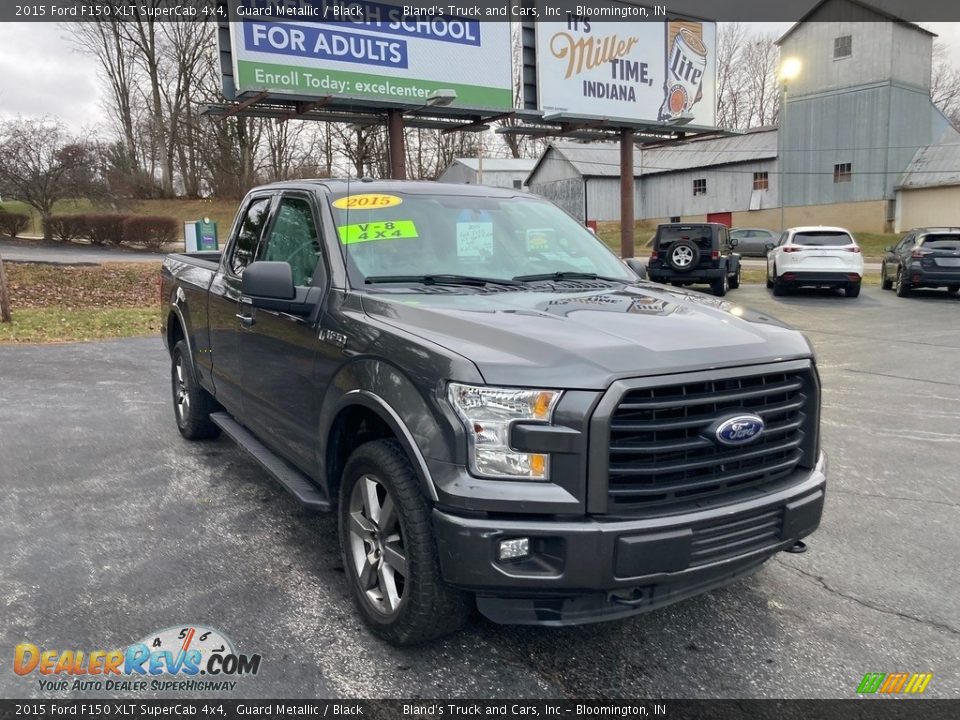 2015 Ford F150 XLT SuperCab 4x4 Guard Metallic / Black Photo #7
