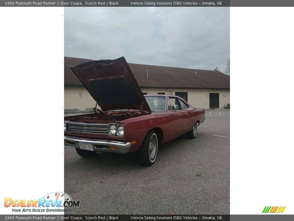 1969 Plymouth Road Runner 2 Door Coupe Scorch Red / Black Photo #2