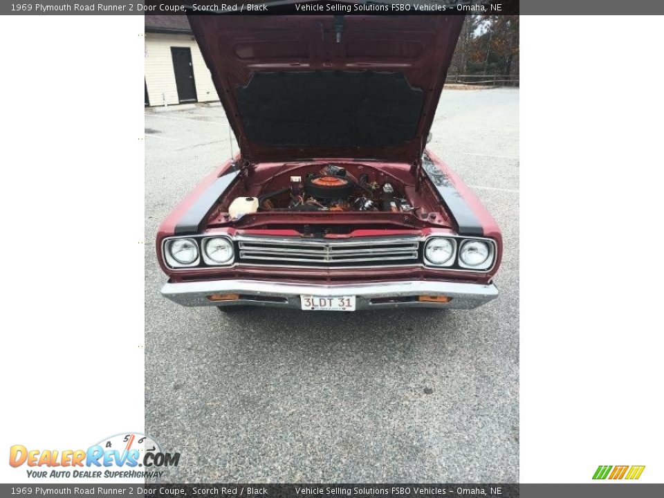 1969 Plymouth Road Runner 2 Door Coupe Scorch Red / Black Photo #3