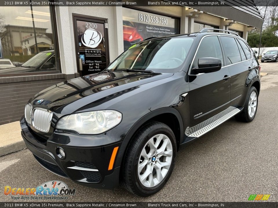 2013 BMW X5 xDrive 35i Premium Black Sapphire Metallic / Cinnamon Brown Photo #2