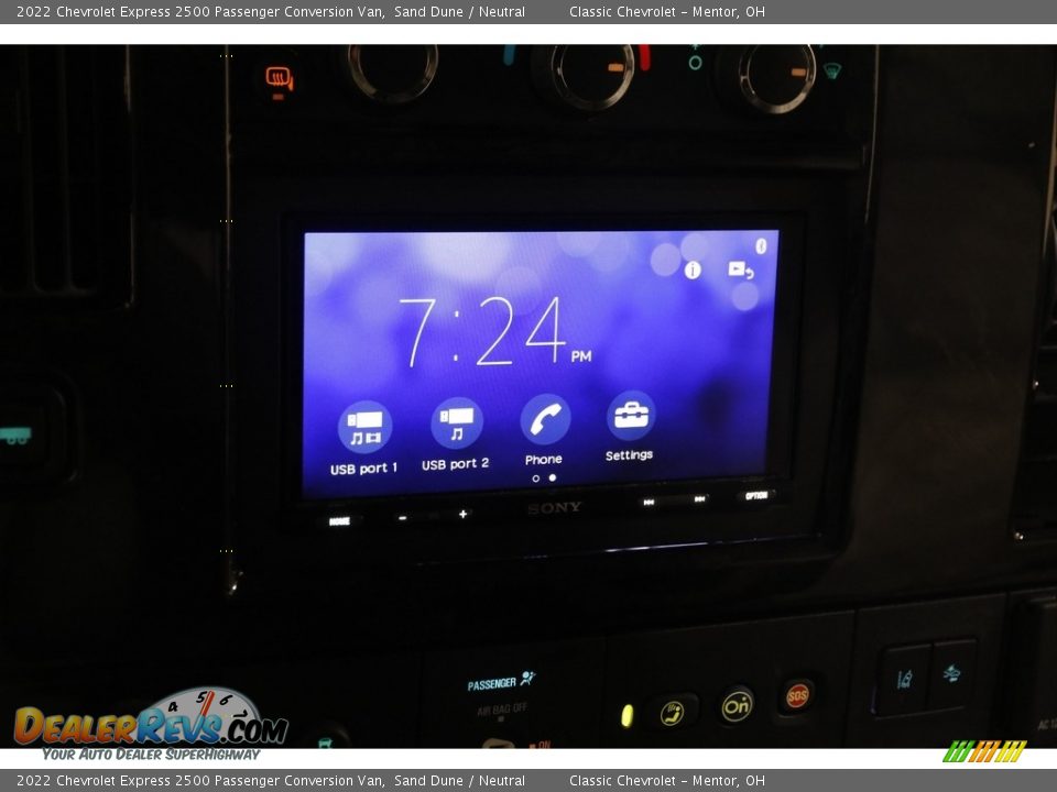 Controls of 2022 Chevrolet Express 2500 Passenger Conversion Van Photo #11