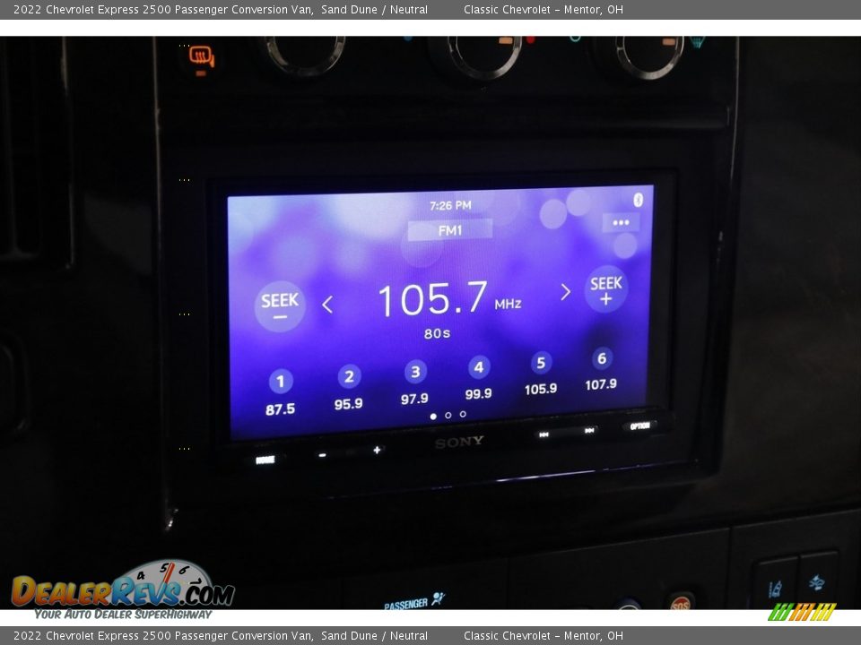 Audio System of 2022 Chevrolet Express 2500 Passenger Conversion Van Photo #13