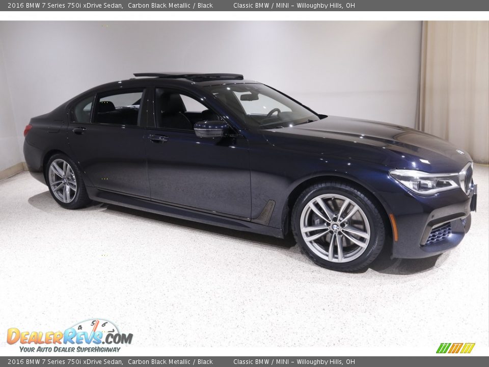 2016 BMW 7 Series 750i xDrive Sedan Carbon Black Metallic / Black Photo #1