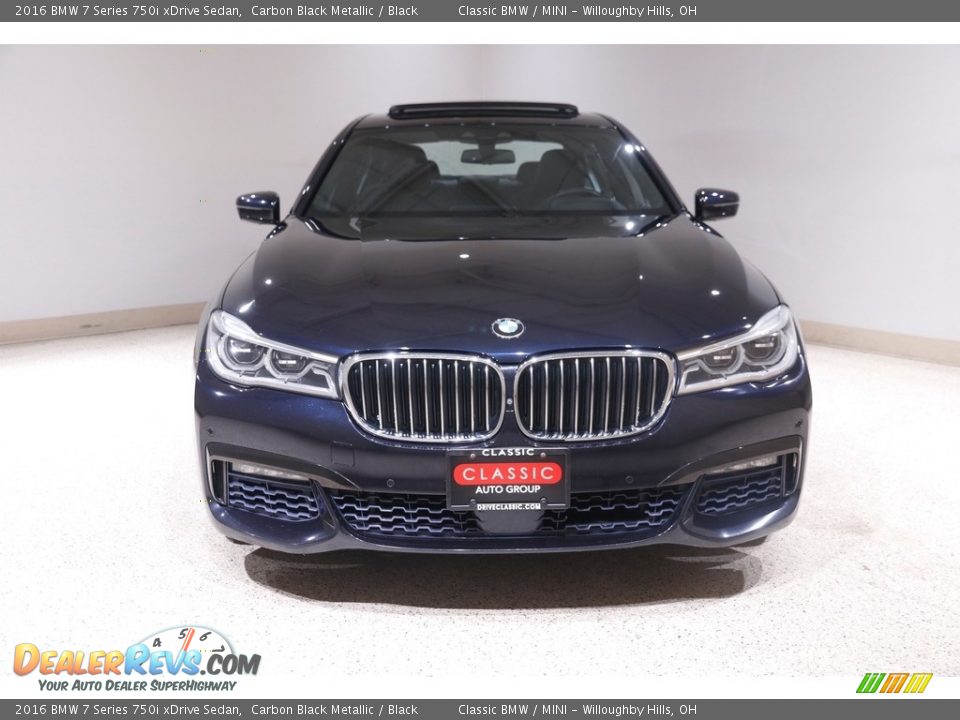 2016 BMW 7 Series 750i xDrive Sedan Carbon Black Metallic / Black Photo #2