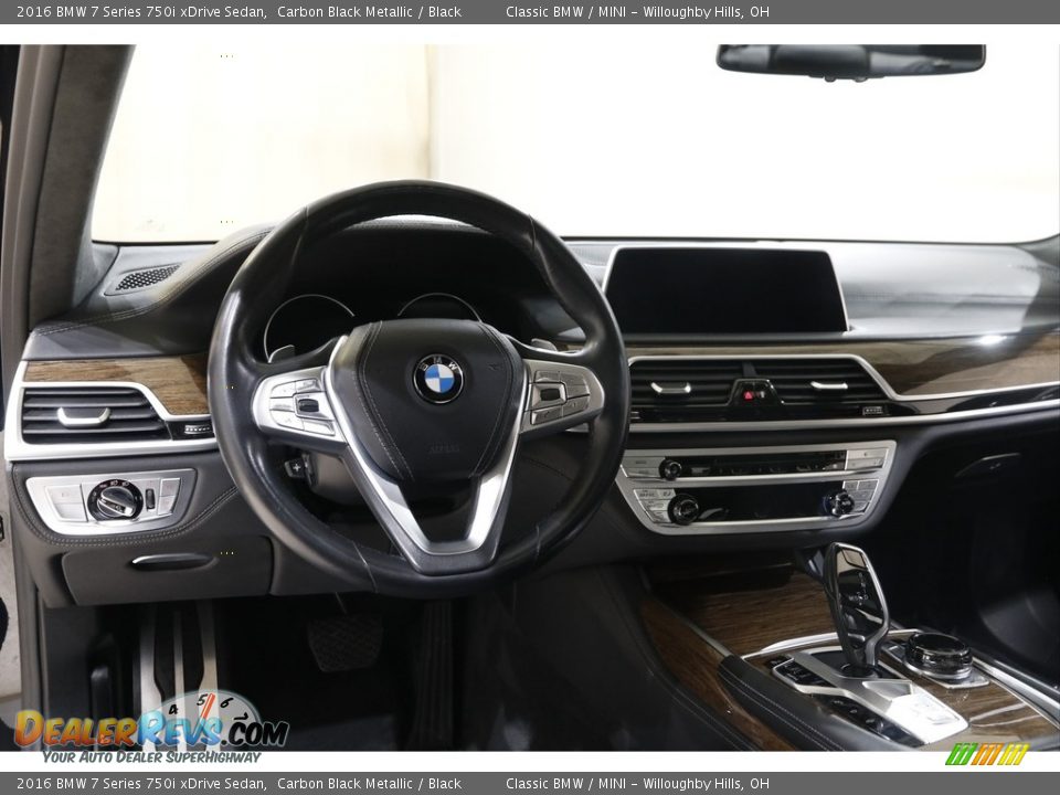 2016 BMW 7 Series 750i xDrive Sedan Carbon Black Metallic / Black Photo #6