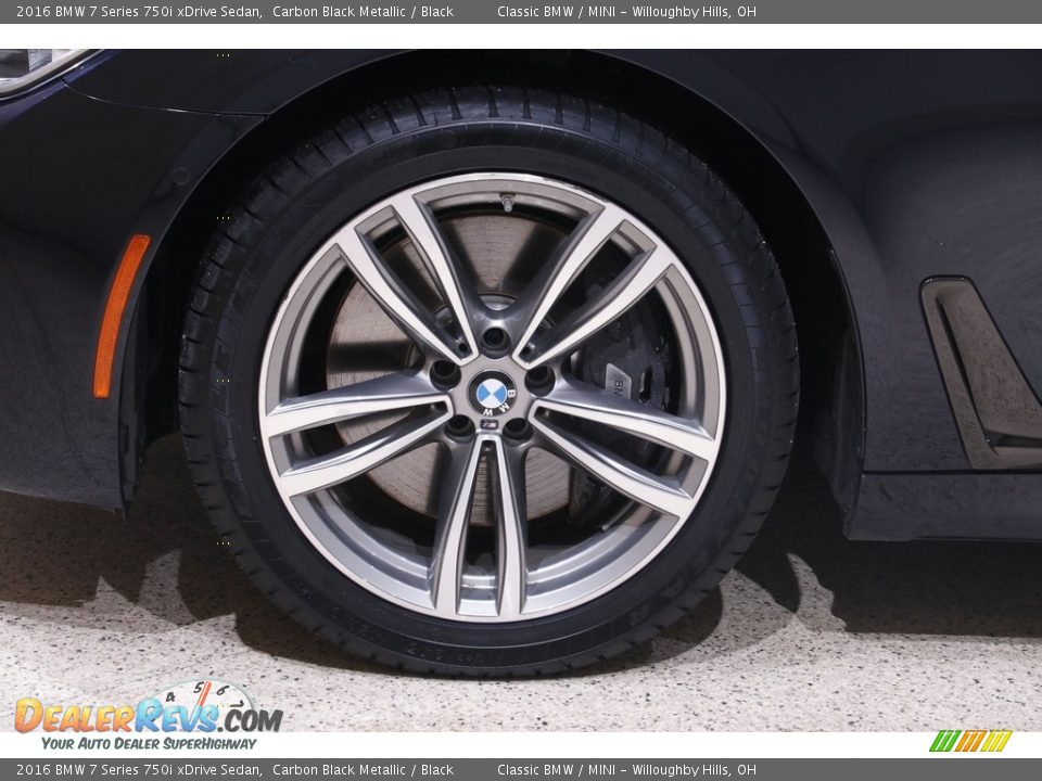 2016 BMW 7 Series 750i xDrive Sedan Carbon Black Metallic / Black Photo #26