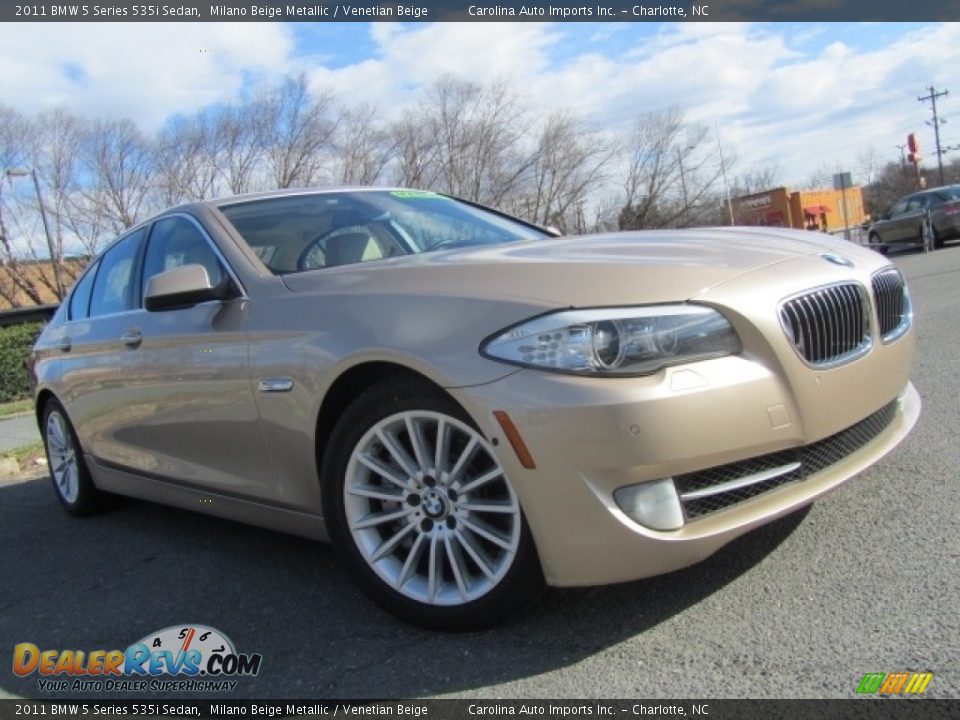 2011 BMW 5 Series 535i Sedan Milano Beige Metallic / Venetian Beige Photo #1