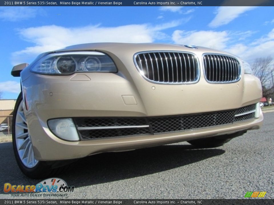 2011 BMW 5 Series 535i Sedan Milano Beige Metallic / Venetian Beige Photo #2