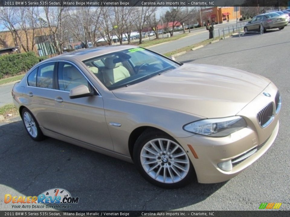 2011 BMW 5 Series 535i Sedan Milano Beige Metallic / Venetian Beige Photo #3