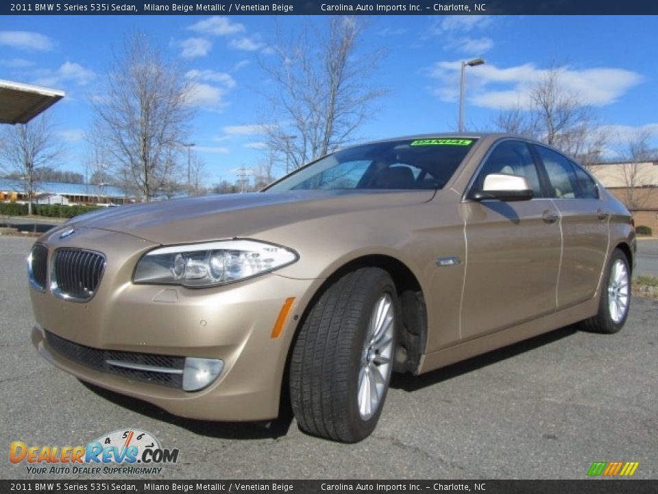 2011 BMW 5 Series 535i Sedan Milano Beige Metallic / Venetian Beige Photo #6