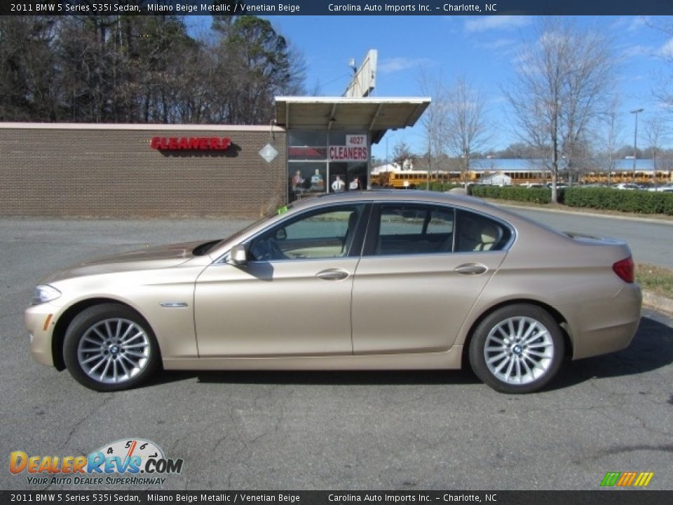 2011 BMW 5 Series 535i Sedan Milano Beige Metallic / Venetian Beige Photo #7