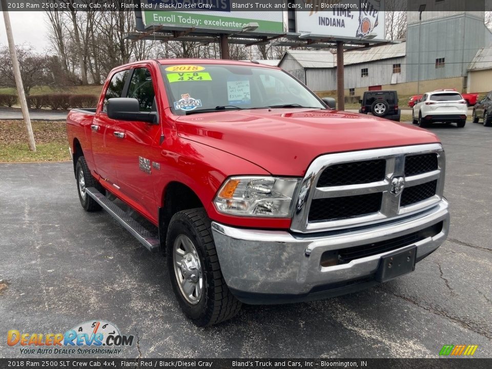 2018 Ram 2500 SLT Crew Cab 4x4 Flame Red / Black/Diesel Gray Photo #7