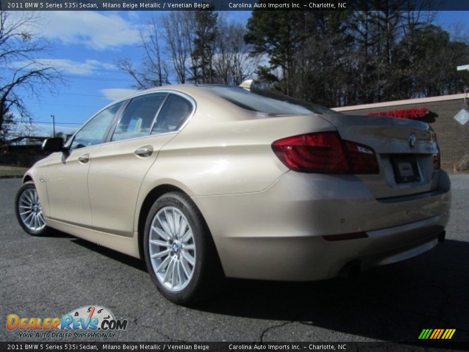 2011 BMW 5 Series 535i Sedan Milano Beige Metallic / Venetian Beige Photo #8