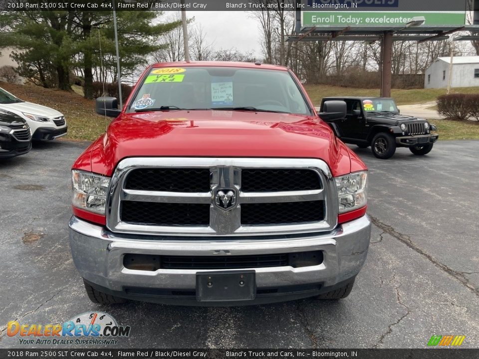 2018 Ram 2500 SLT Crew Cab 4x4 Flame Red / Black/Diesel Gray Photo #8