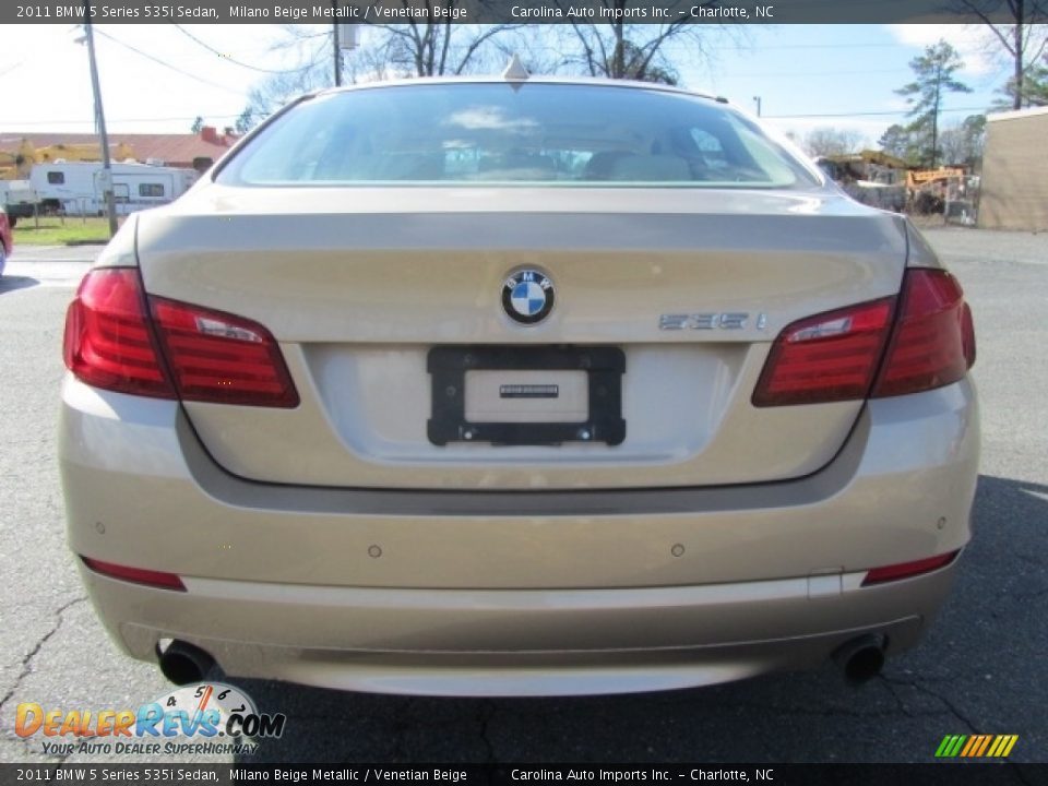 2011 BMW 5 Series 535i Sedan Milano Beige Metallic / Venetian Beige Photo #9