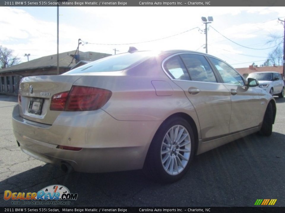 2011 BMW 5 Series 535i Sedan Milano Beige Metallic / Venetian Beige Photo #10