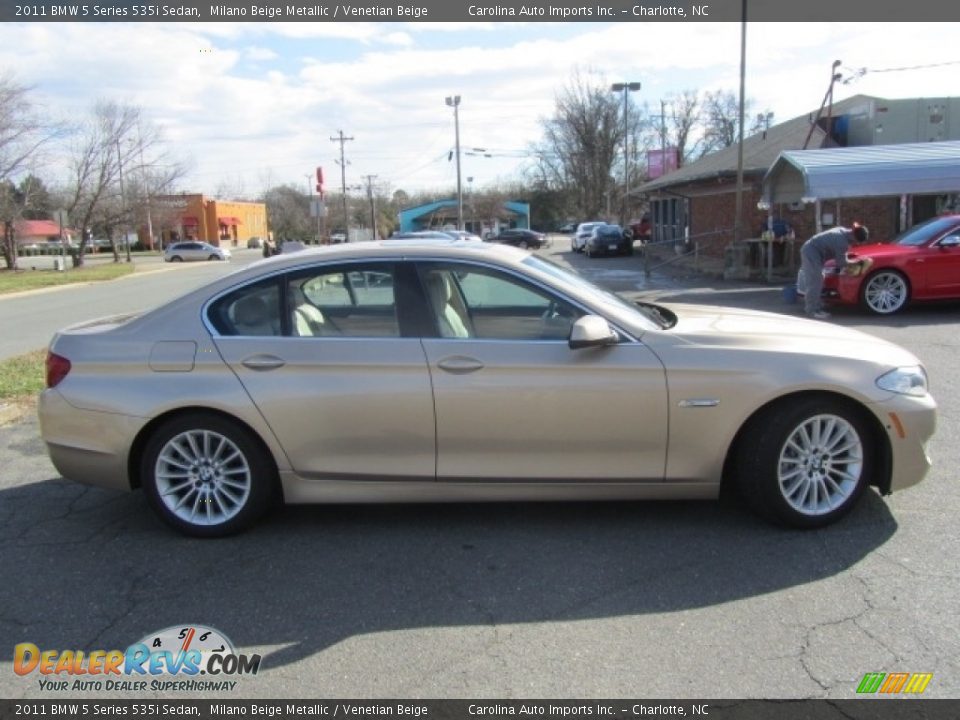 2011 BMW 5 Series 535i Sedan Milano Beige Metallic / Venetian Beige Photo #11