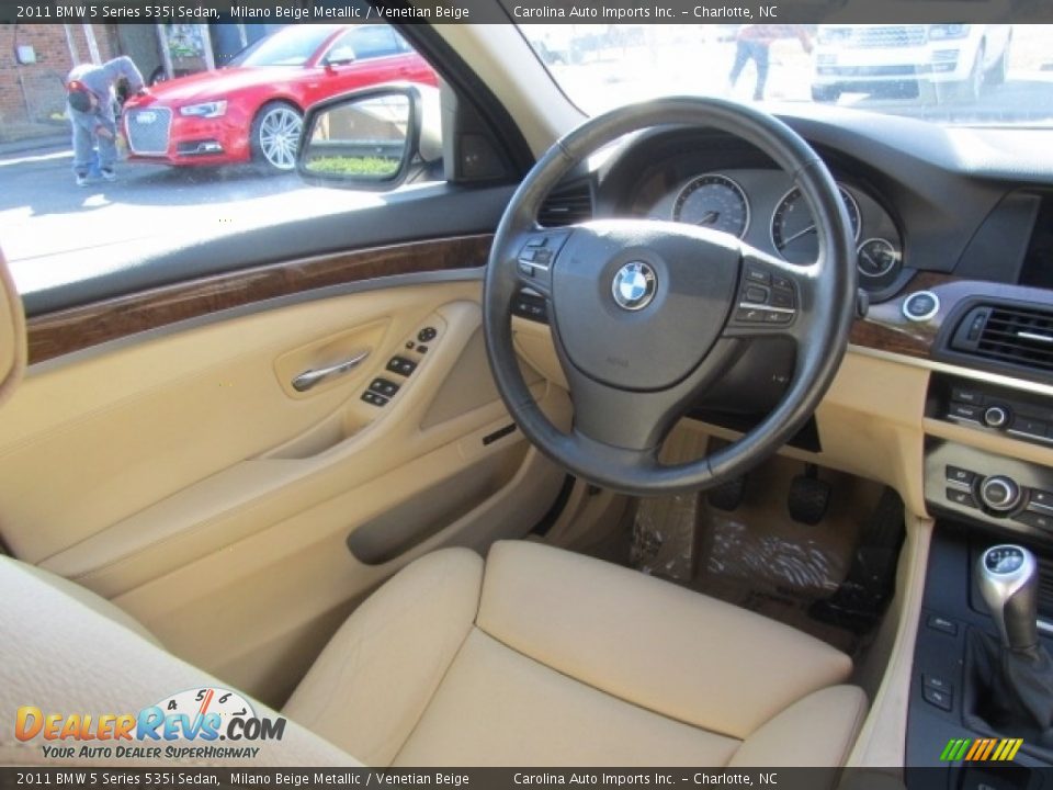 2011 BMW 5 Series 535i Sedan Milano Beige Metallic / Venetian Beige Photo #12