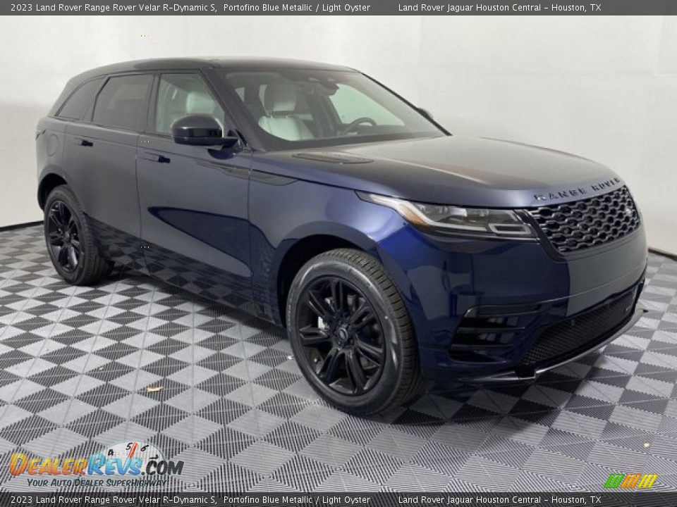 2023 Land Rover Range Rover Velar R-Dynamic S Portofino Blue Metallic / Light Oyster Photo #12