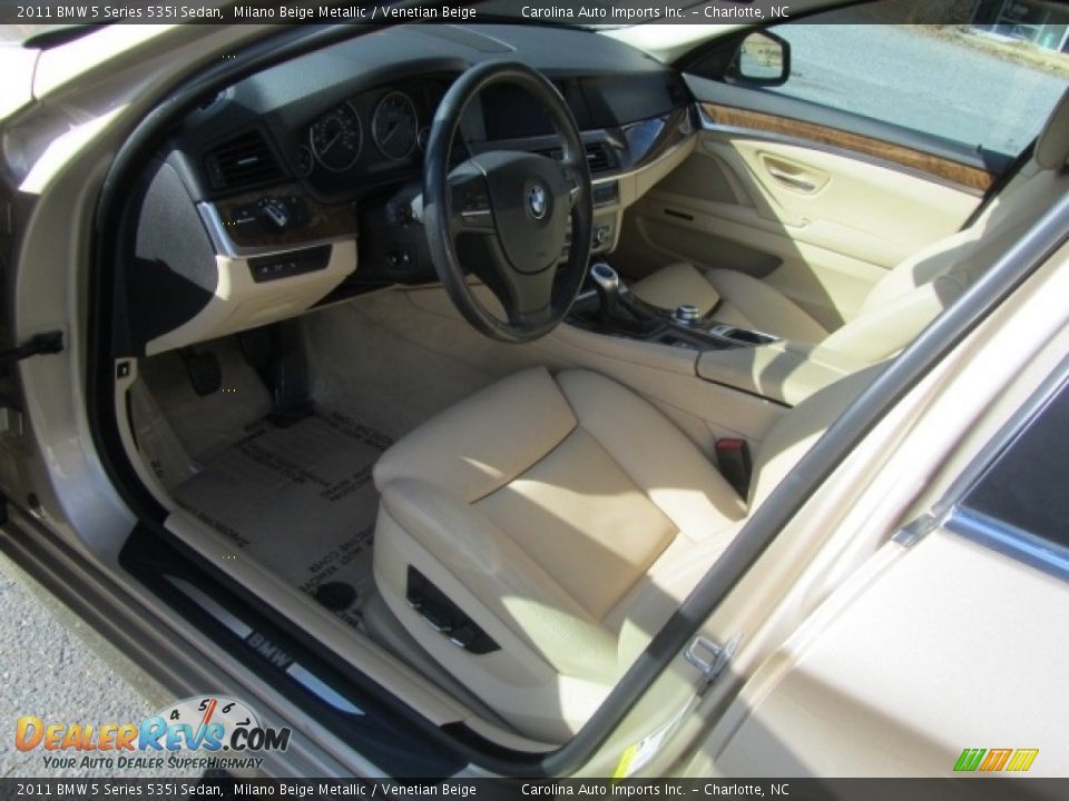 2011 BMW 5 Series 535i Sedan Milano Beige Metallic / Venetian Beige Photo #17
