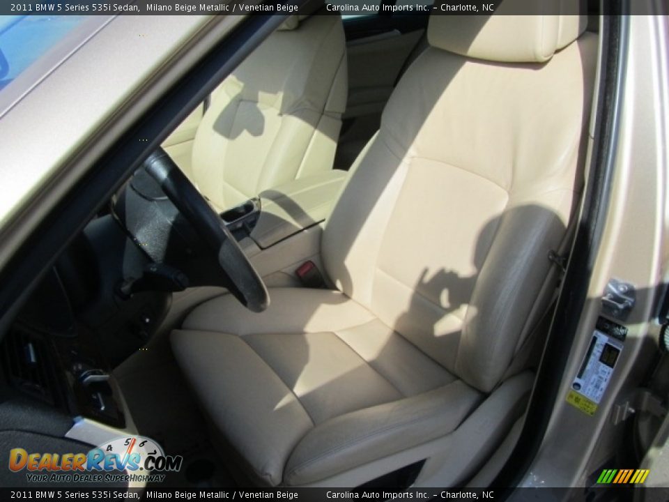 2011 BMW 5 Series 535i Sedan Milano Beige Metallic / Venetian Beige Photo #18