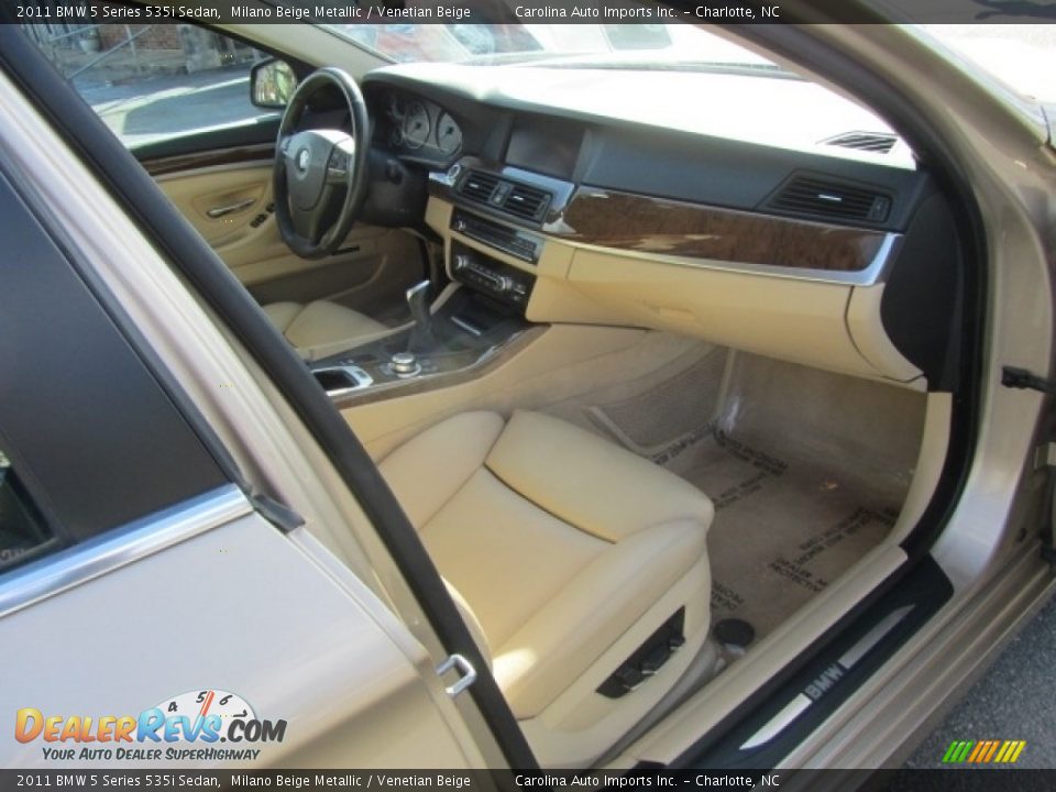 2011 BMW 5 Series 535i Sedan Milano Beige Metallic / Venetian Beige Photo #21