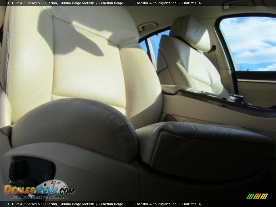 2011 BMW 5 Series 535i Sedan Milano Beige Metallic / Venetian Beige Photo #22