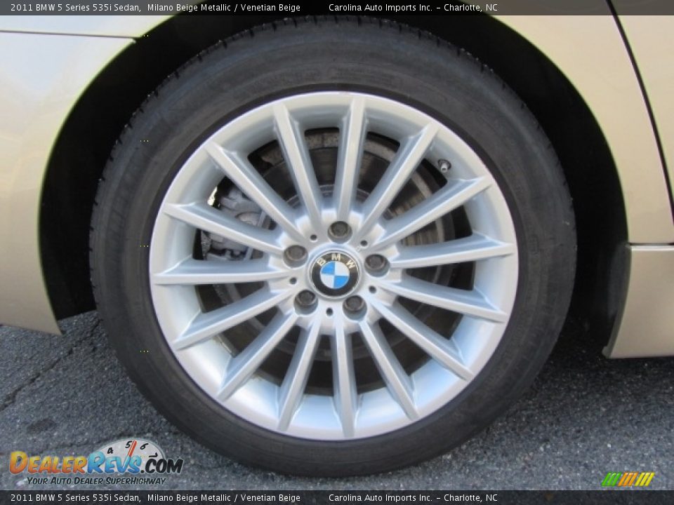 2011 BMW 5 Series 535i Sedan Milano Beige Metallic / Venetian Beige Photo #26