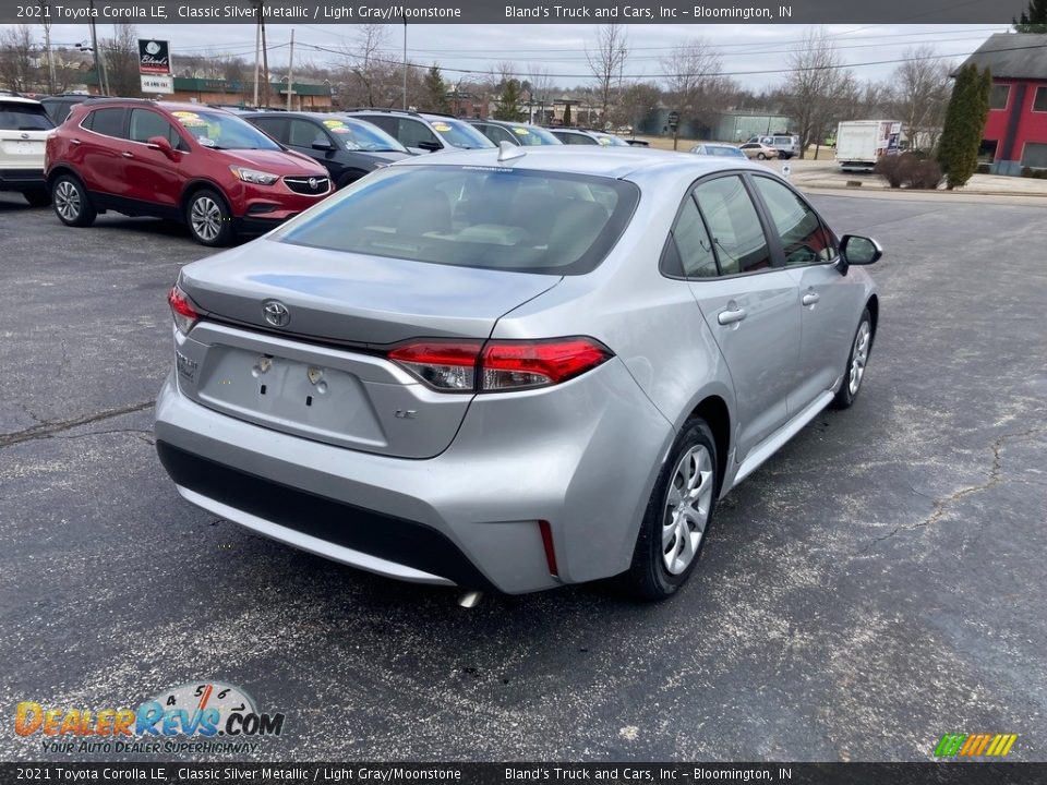 2021 Toyota Corolla LE Classic Silver Metallic / Light Gray/Moonstone Photo #7