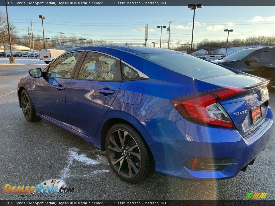 2019 Honda Civic Sport Sedan Agean Blue Metallic / Black Photo #2