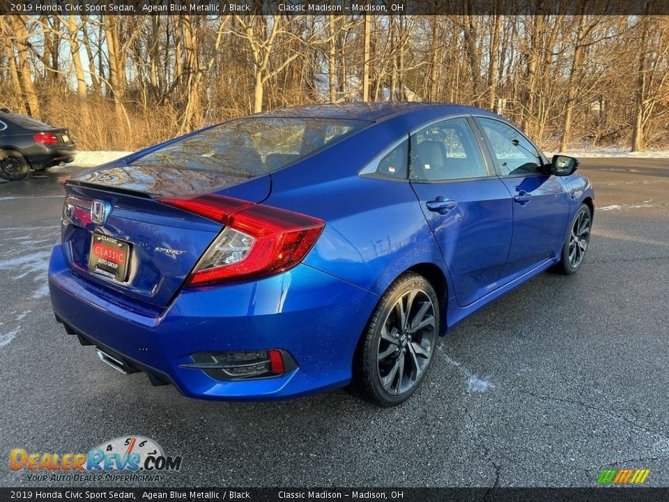 2019 Honda Civic Sport Sedan Agean Blue Metallic / Black Photo #3
