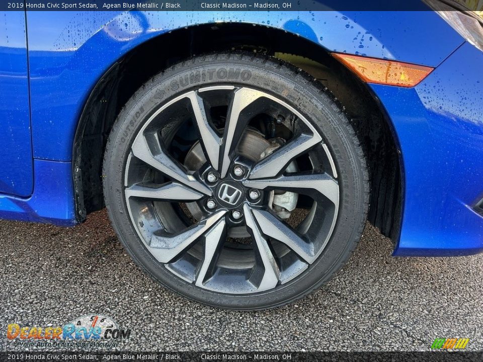 2019 Honda Civic Sport Sedan Agean Blue Metallic / Black Photo #5