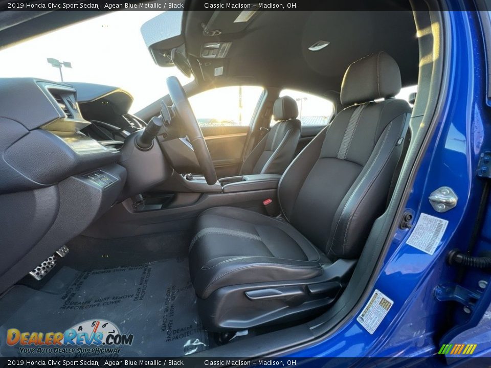 2019 Honda Civic Sport Sedan Agean Blue Metallic / Black Photo #6
