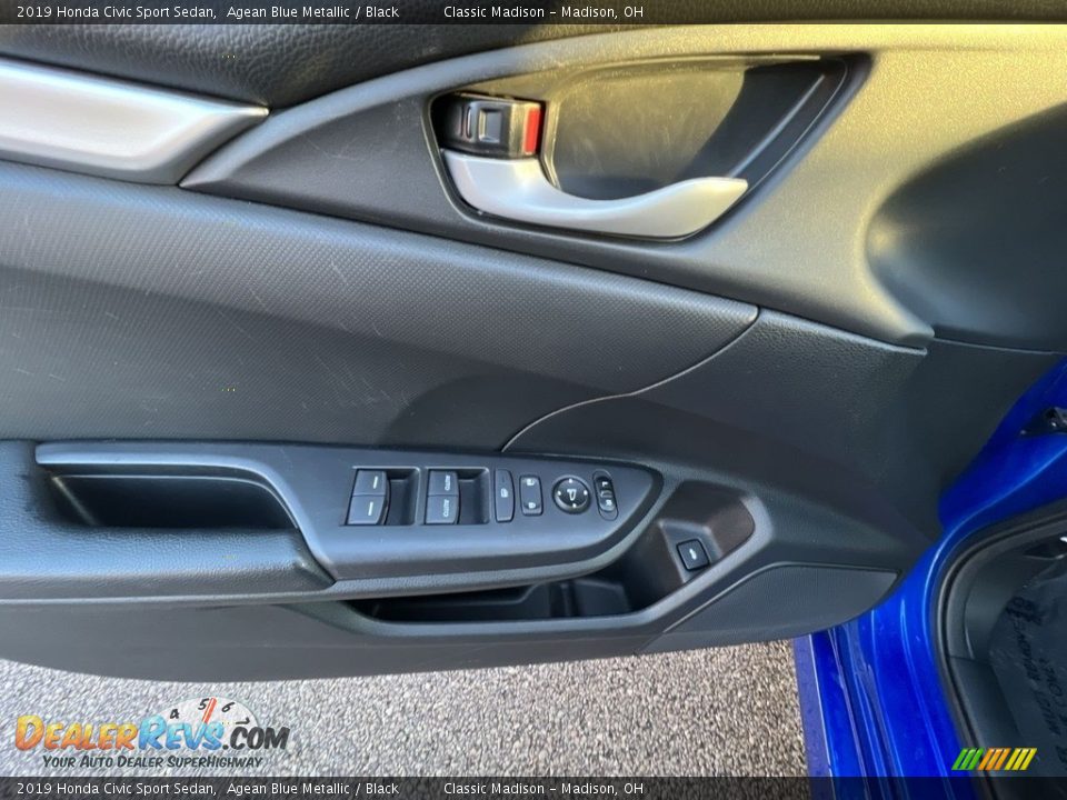 2019 Honda Civic Sport Sedan Agean Blue Metallic / Black Photo #8