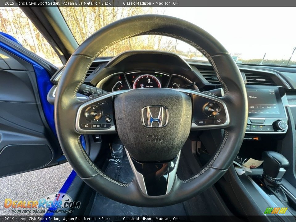 2019 Honda Civic Sport Sedan Agean Blue Metallic / Black Photo #9