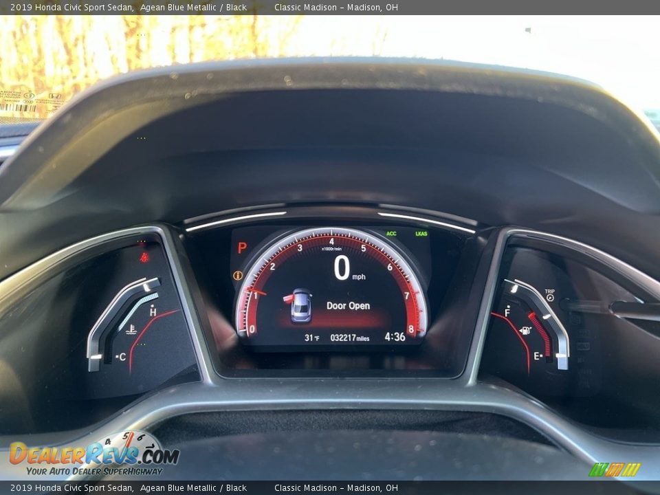 2019 Honda Civic Sport Sedan Agean Blue Metallic / Black Photo #10
