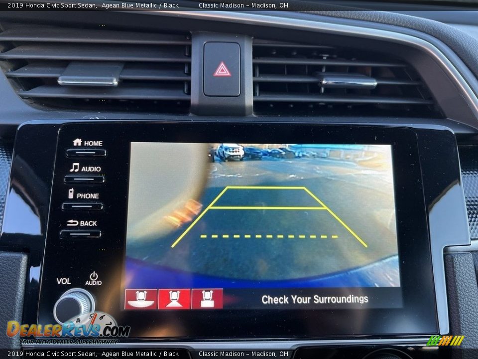 2019 Honda Civic Sport Sedan Agean Blue Metallic / Black Photo #12