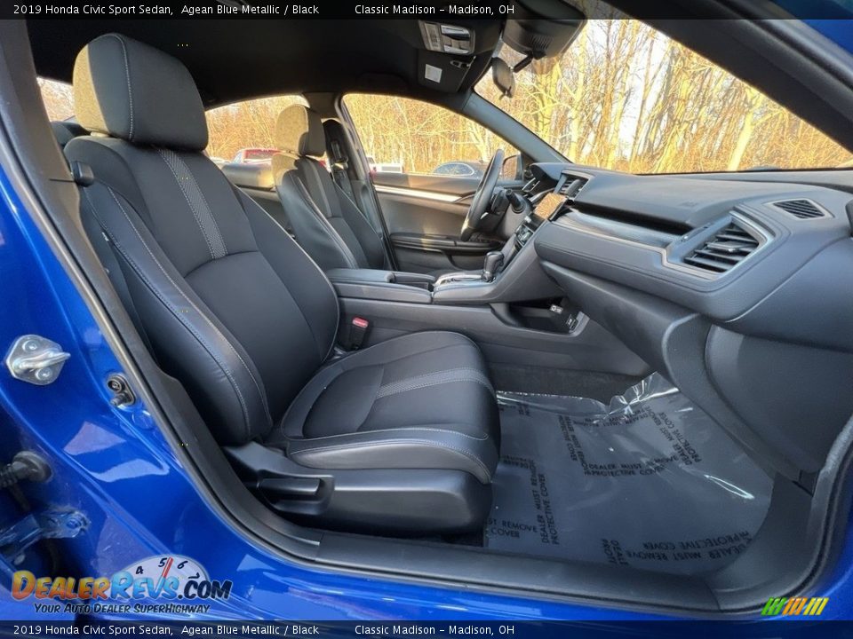 2019 Honda Civic Sport Sedan Agean Blue Metallic / Black Photo #18