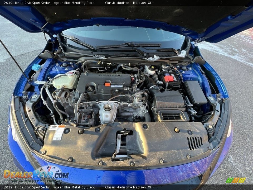 2019 Honda Civic Sport Sedan Agean Blue Metallic / Black Photo #19