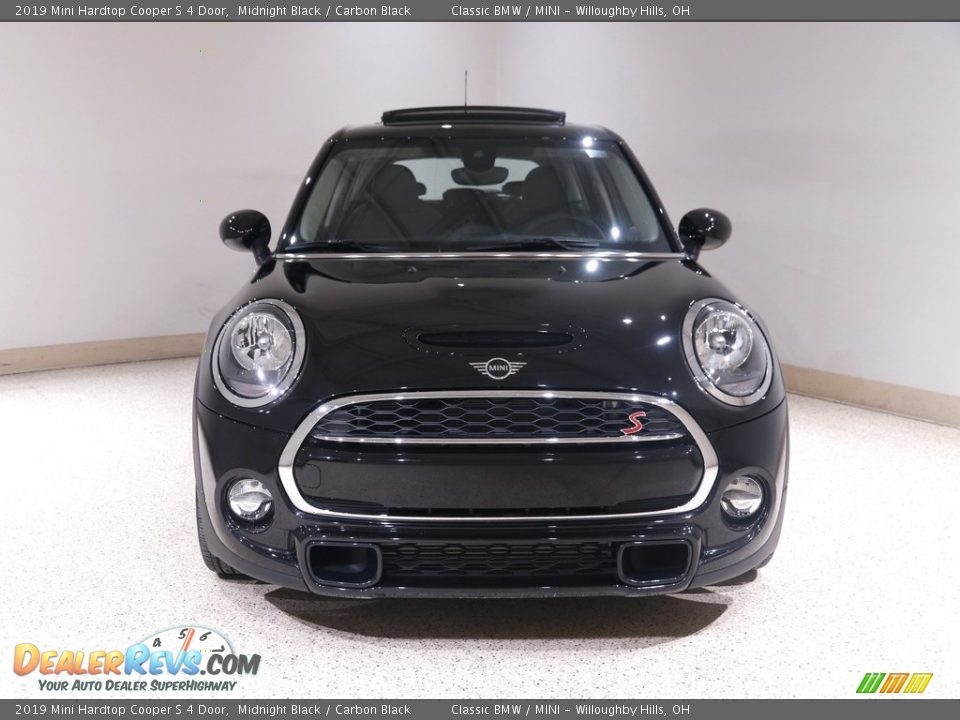 2019 Mini Hardtop Cooper S 4 Door Midnight Black / Carbon Black Photo #2