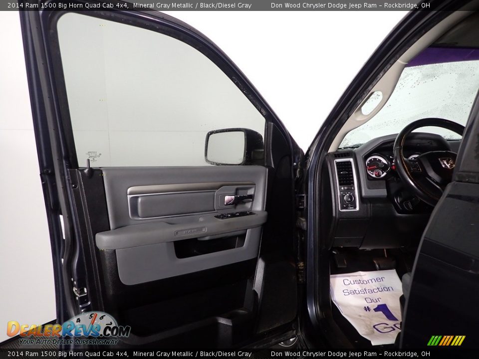 2014 Ram 1500 Big Horn Quad Cab 4x4 Mineral Gray Metallic / Black/Diesel Gray Photo #9