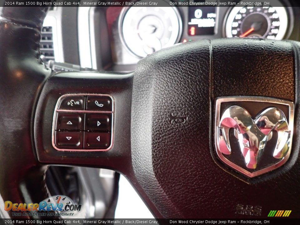 2014 Ram 1500 Big Horn Quad Cab 4x4 Mineral Gray Metallic / Black/Diesel Gray Photo #14