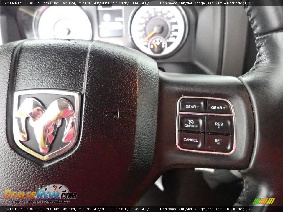 2014 Ram 1500 Big Horn Quad Cab 4x4 Mineral Gray Metallic / Black/Diesel Gray Photo #15