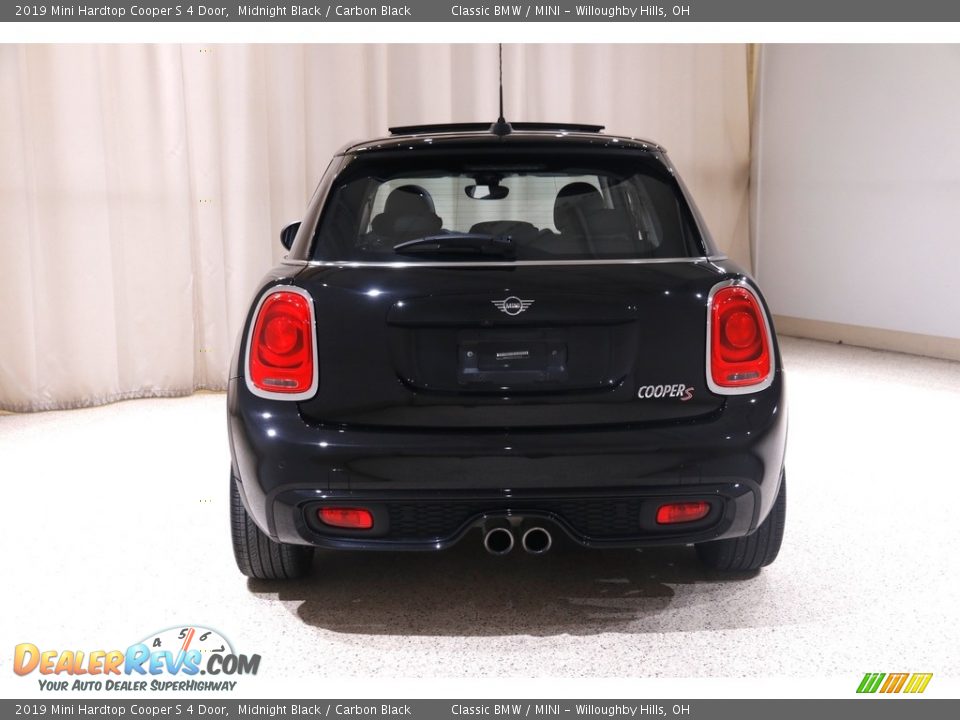 2019 Mini Hardtop Cooper S 4 Door Midnight Black / Carbon Black Photo #18