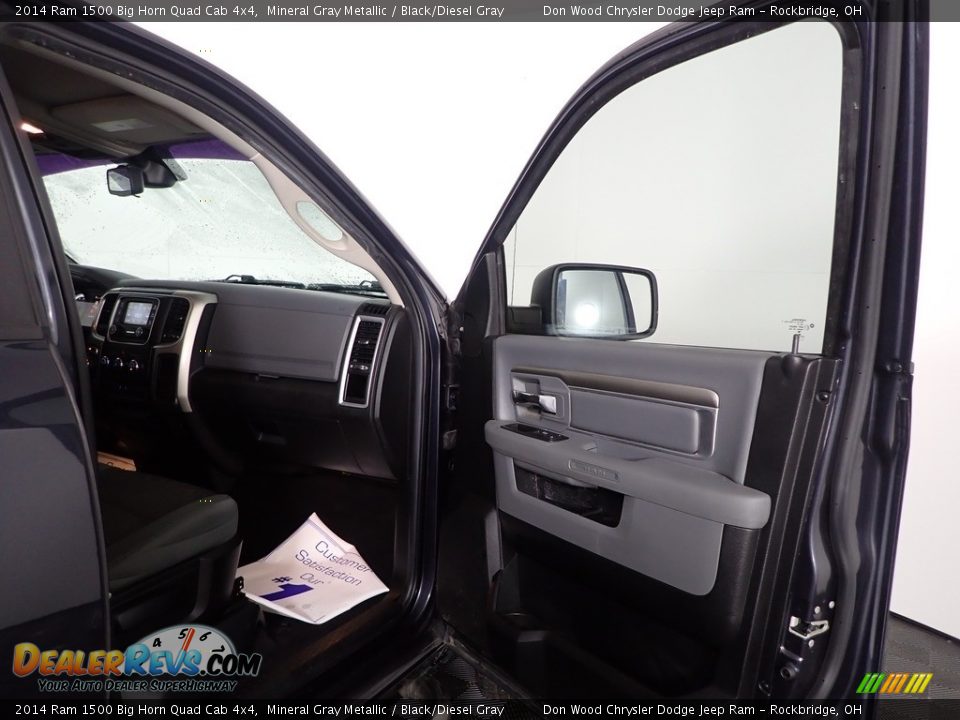 2014 Ram 1500 Big Horn Quad Cab 4x4 Mineral Gray Metallic / Black/Diesel Gray Photo #24