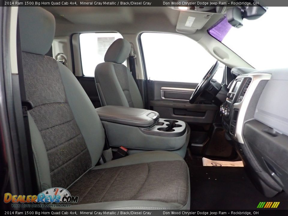 2014 Ram 1500 Big Horn Quad Cab 4x4 Mineral Gray Metallic / Black/Diesel Gray Photo #25