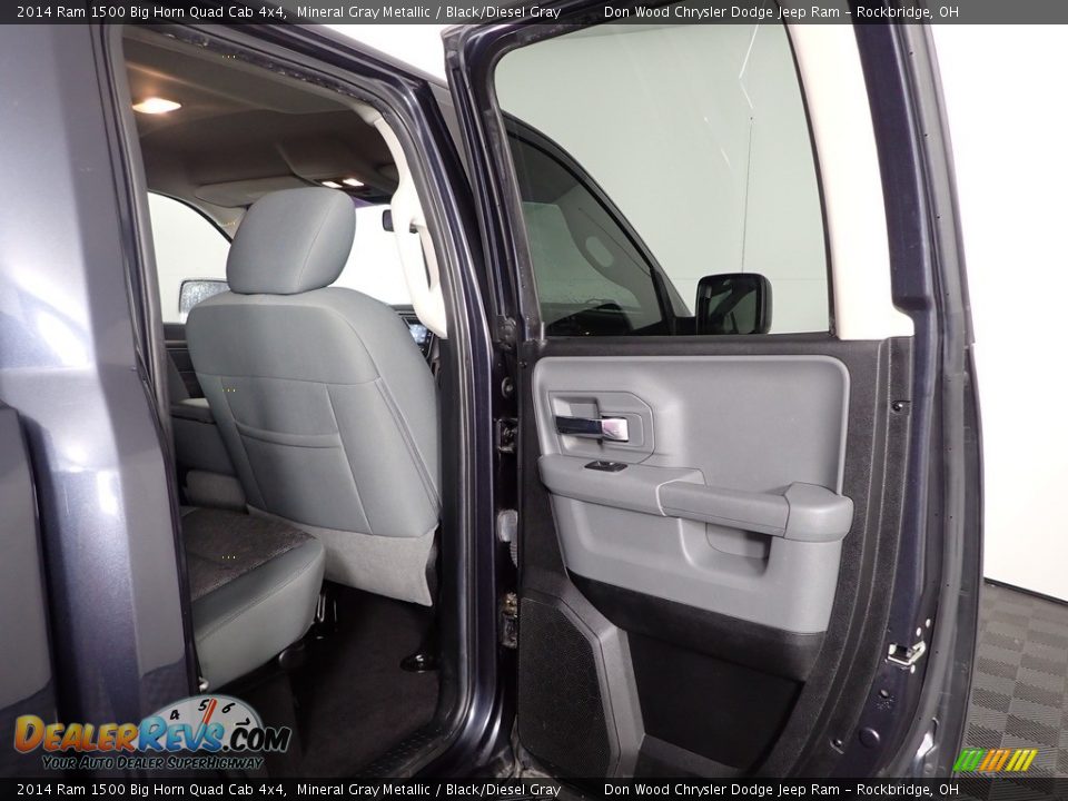 2014 Ram 1500 Big Horn Quad Cab 4x4 Mineral Gray Metallic / Black/Diesel Gray Photo #26