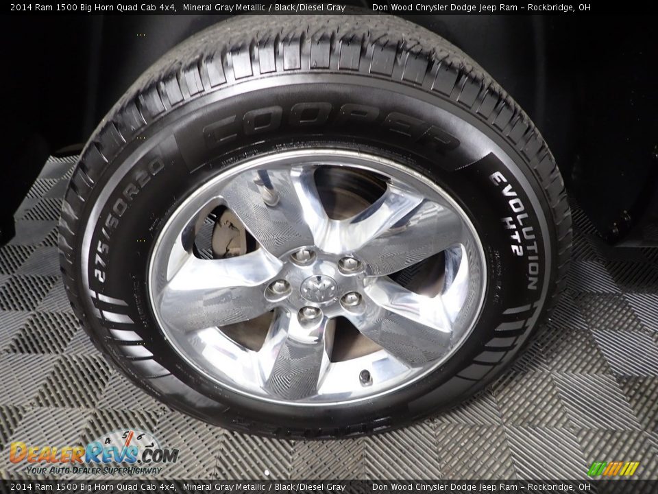 2014 Ram 1500 Big Horn Quad Cab 4x4 Mineral Gray Metallic / Black/Diesel Gray Photo #28